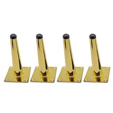 Imagem de TRGCJGH 4 Peças Pernas de Móveis Ouro Gancho de Cabelo Pernas de Móveis Pernas de Armário de Metal Pernas de Sofá Moderno Para Cômoda Suporte de TV Mesa Lateral, A-27,5 polegadas