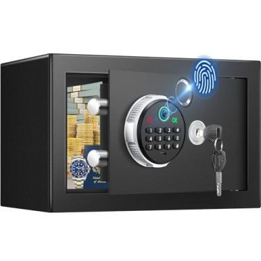 Imagem de SAFE0.5 Cofre biométrico Cuft com bolsa impermeável à prova de fogo, alertas duplos antirroubo, modo mudo, segurança digital para empresas