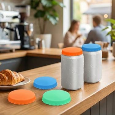 Imagem de 9 peças de tampas de silicone reutilizáveis - Ajuda a reter a carbonatação para refrigerante e cerveja, sem BPA, serve para latas padrão (6)