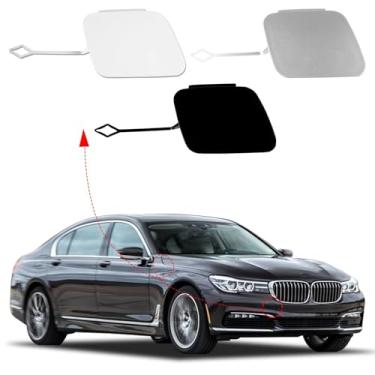 Imagem de CZShiYue Tampa do gancho de reboque do para-choque dianteiro do carro olho de reboque para BMW Série 7 G11 G12 2016 2018 2019 51117412466【Não aplicável à versão esportiva】(prata, lado direito do