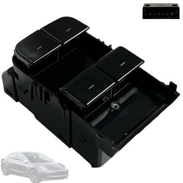 Imagem de MEILICACY Interruptor de janela elétrica de superfície brilhante botão dianteiro esquerdo para Tesla Model 3 2016 2017 2018 2019 2020 2021 Matte Model 3 Window Switch 1081037-01-d 108103701f
