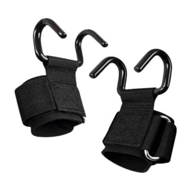 Imagem de Baoblaze 2 Ganchos para Levantamento de Peso, Alça de Pulso para Academia, Ganchos de para Levantamento de Peso para Fitness