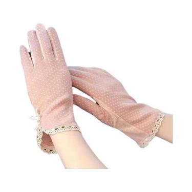 Imagem de Luvas Femininas Finas Com Proteção Solar E Antiderrapantes Para Verão,