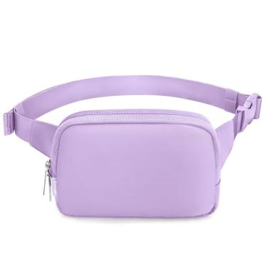 Imagem de Bomvabe Pochete de 2L para mulheres e homens, bolsa de cinto grande em todos os lugares com alça ajustável de 139,7 cm, bolsa tiracolo resistente à água para viagens, esportes, corrida, caminhada