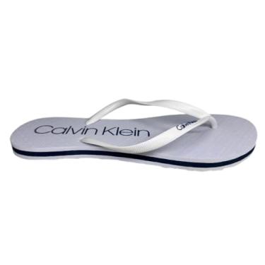 Imagem de Chinelo Feminino Calvin Klein Swin Branco CKSWF1100 (BR, Adulto, Faixa Numérico, 39, 40)