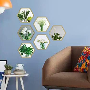 Imagem de 4 Peças Adesivos de Parede Plantas Verdes 3D Artesanato Criativo Botânica para Decoração Sala Estar Quarto e Cozinha Adesivo Vinil Fácil Remover Colar