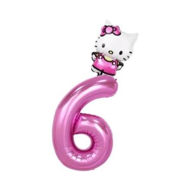 Imagem de Conjunto De Balões De Folha Hello Kitty 2 Peças Decorações Para Festa 