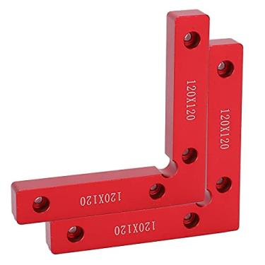 Imagem de Grampos de ângulo reto quadrados Posicionamento de 90 graus Ferramenta de carpinteiro para carpintaria Liga de alumínio 120x120mm 2 unidades para caixas Molduras para fotos