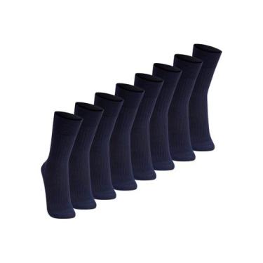 Imagem de Kit com 8 Pares de Meias Social Lupo 1795-004, Azul marinho