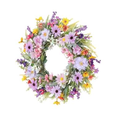 Imagem de oshhni Guirlanda artificial decorativa para porta de entrada, coleção criativa de guirlandas de primavera para pendurar em casamentos, janelas, escritórios e