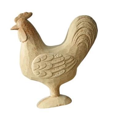 Imagem de Generic Estatueta de sem pintura, ornamento de animal para mesa, escultura de madeira inacabada para lareira, decoração de inauguração de casa.