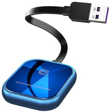 Imagem de Adaptador sem fio Carplay 2 em 1, converte com fio para adaptador Carplay sem fio para iPhone/Android, adaptador automotivo sem fio, quase zero latência, Plug and Play para carros de 2017, compatível