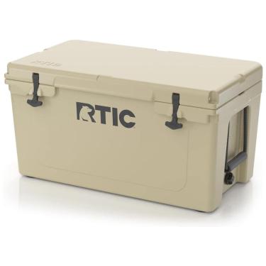 Imagem de RTIC RT65T Cooler Caixa Térmica Portátil 65 Litros com Porta Copos, Marrom