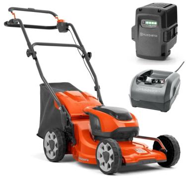 Imagem de Cortador Grama à Bateria Husqvarna LC137I Com Bateria BLI200 e Carregador Rápido