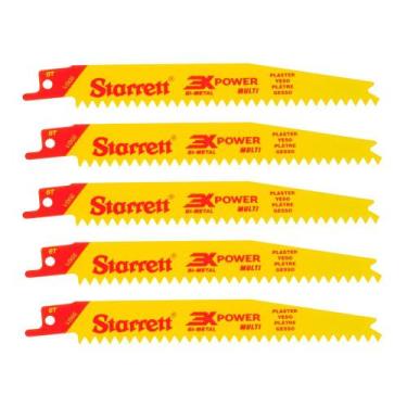Imagem de Kit 5 Lâmina Serra Sabre Para Gesso Drywall 15cm VB66 Starrett