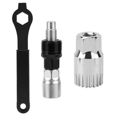 Imagem de Oumers Extrator de manivela de bicicleta/removedor de braço e removedor de suporte inferior com chave inglesa/chave inglesa de 16 mm. Kit profissional de ferramentas de reparo de bicicleta