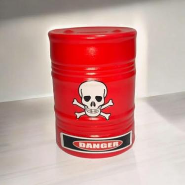 Imagem de Cofre Latao em Ceramica Vermelho Linda Peca para Decoracao