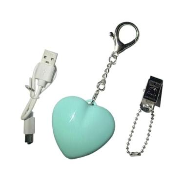 Imagem de IEUDNS Luminária de Bolsa Mini em Formato de Coração, Leve e Criativa, com Chaveiro, Ideal para o Dia dos Pais, Aniversário e Dia Mães, Azul