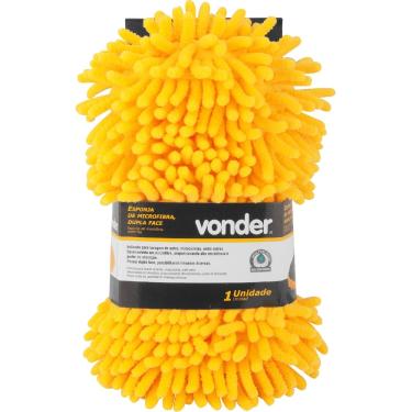 Imagem de Esponja de Microfibra Dupla Face Limpeza Automotiva Vonder
