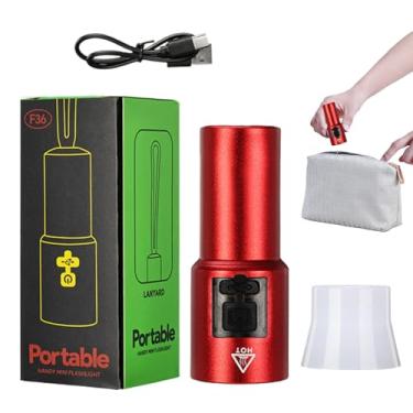 Imagem de Lanterna - Tocha Magnética Impermeável,Mini Lanterna Recarregável | para Caminhadas Acampamento Sobrevivência Falha de Energia Viagem de Praia Ao Ar Livre