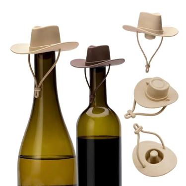 Imagem de Chapéu de caubói rolha de vinho rolha de garrafa de silicone mantém o vinho fresco presente engraçado para amantes de vinho, adultos, homens, mulheres, utensílios de cozinha (verde)