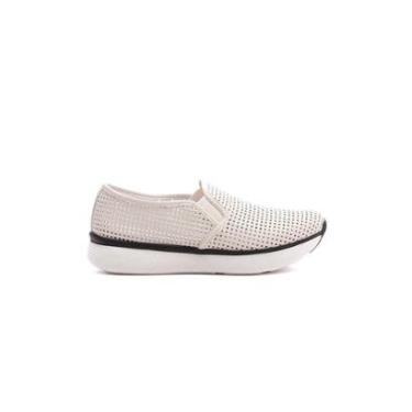 Imagem de Tênis Feminino Giulia Domna Slip On Couro Off White-Feminino