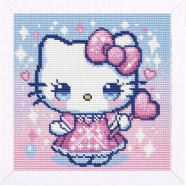 Imagem de eimivrc Kits de arte de diamante para adultos, kits de arte de diamante de desenho animado para crianças, kits de pintura de diamante de broca completa DIY para adultos para decoração de parede de