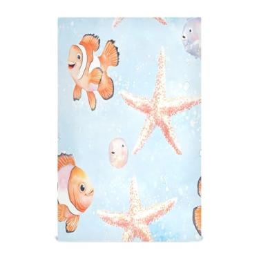 Imagem de xigua Conjunto de 1 panos de prato de cozinha de estrela do mar, macios e altamente absorventes de secagem rápida para limpeza de pratos e limpeza manual, 71 x 45 cm