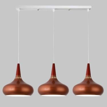 Imagem de Luminária pendente nórdica para interiores, lustre linear moderno, iluminação suspensa para ilha de cozinha, 3 lâmpadas E26, altura ajustável para sala de jantar.