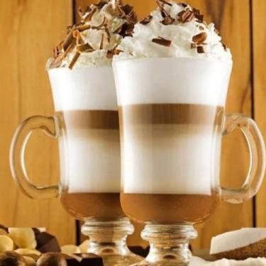 Imagem de Conjunto 6 taças de cappucino e pe de vidro 114 ml  - LYOR