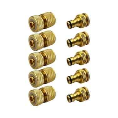 Imagem de Conjunto De Conectores De Mangueira De Alumínio 1/2'' 3/4'' Padrão Eur