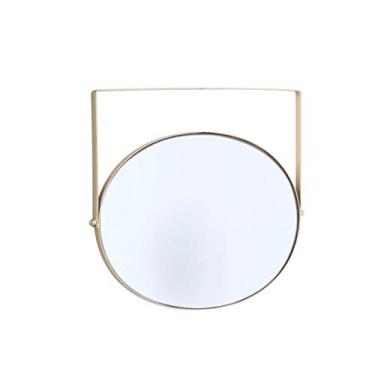 Imagem de Espelho de parede nórdico minimalista oval dourado banheiro quarto maquiagem espelho