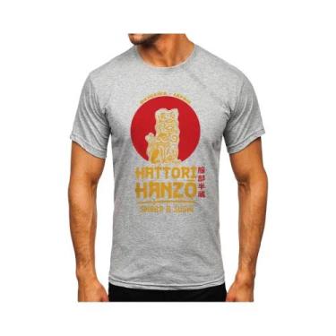 Imagem de Camiseta Masculina 100% Algodão Hattori Hanzo Estampada Harajuku, Cami