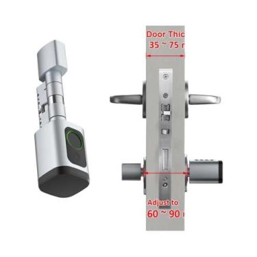 Imagem de Fechadura De Impressão Digital Bluetooth RAYKUBE V1 Ajustável Com Desb