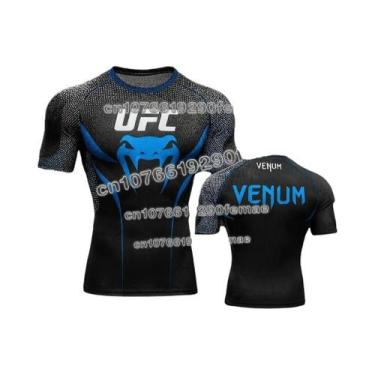 Imagem de Camiseta Masculina Com Estampa 3D De Lutador UFC, Manga Curta, Gola Re