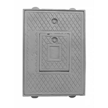 Imagem de Tampa Tampão Chão Articulado Ferro Caixa Hidrômetro 40x28cm