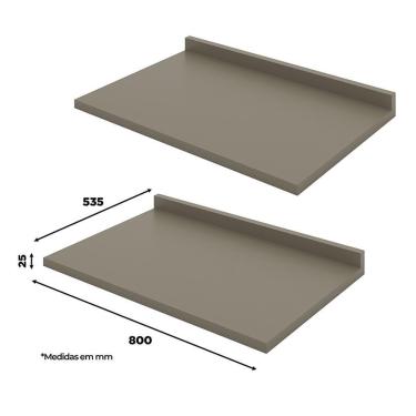 Imagem de Balcão Forno Embutir Connect Off White-duna Com Tampo - Móveis Henn Off White-duna