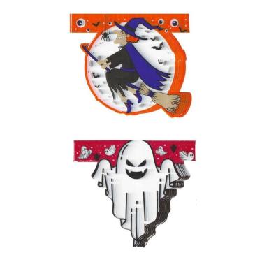 Imagem de Bandeira Decorativa Para Halloween - 3m Modelo Bruxa