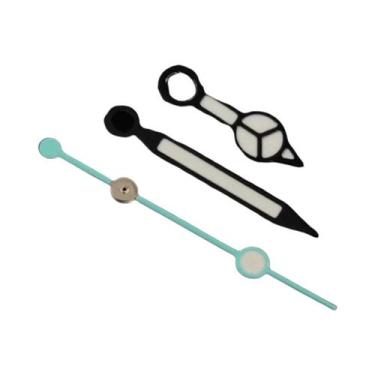 Imagem de Mostrador De Relógio Luminoso Sunburst 28.5mm Com Ponteiros Para Movim