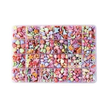 Imagem de Kit De Joias DIY Para Meninas: Pulseira E Colar Com Miçangas, 500 Peça