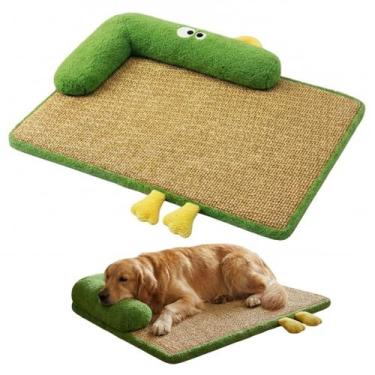 Imagem de Cama Colchonete Pet 75x55cm Lavável Zíper Fundo Impermeável Trama Fres