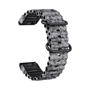 Imagem de Pulseira De Silicone Camuflada QuickFit 22mm 26mm Para Garmin Fenix 7X