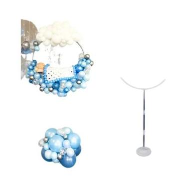 Imagem de Conjunto De Suporte Ajustável Para Coluna De Balões Com Base De Plásti