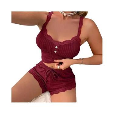 Imagem de Conjunto De Pijama Sexy Feminino Para O Verão, Roupas De Dormir, Calça