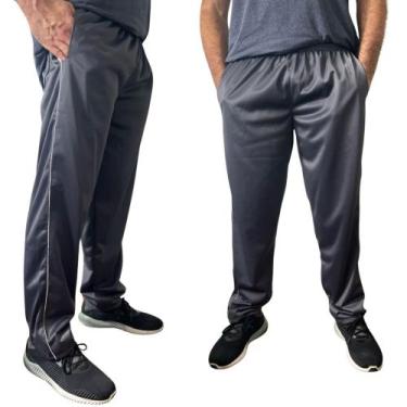 Imagem de Kit 2 Calça Helanca Masculina Jogger Moda Academia Treino Flanelado - 