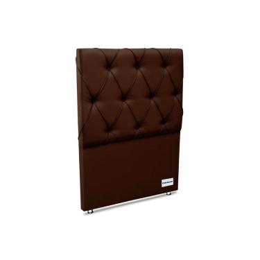 Imagem de Painel De Cama Box Estofada Murat Facto Brown Solteiro - Courano Marrom - Ortobom