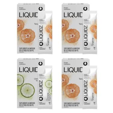 Imagem de LIQUIDZ - Eletrólitos Zero Açúcares - Limonada | Tangerina - Kit 4 Caixas - 24 sachês-Unissex