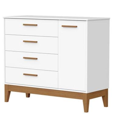 Imagem de Cômoda Sapateira Infantil Flip Branco Acetinado - Reller