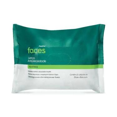 Imagem de Lenços De Limpeza Facial Panvel Faces Tea Tree Peles Mistas A Oleosas 