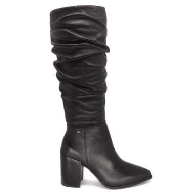 Imagem de Bota Bottero Cano Longo Salto Médio Enrugada Couro-Feminino